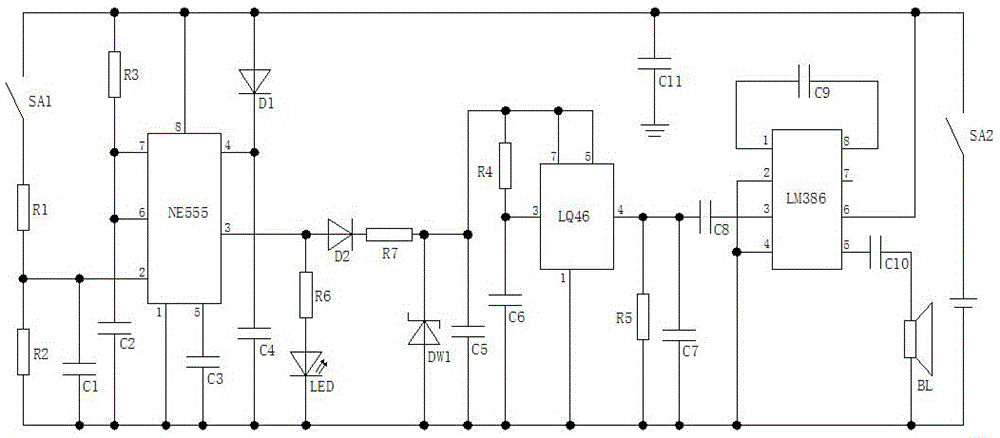 Voice indication module for dubbing base