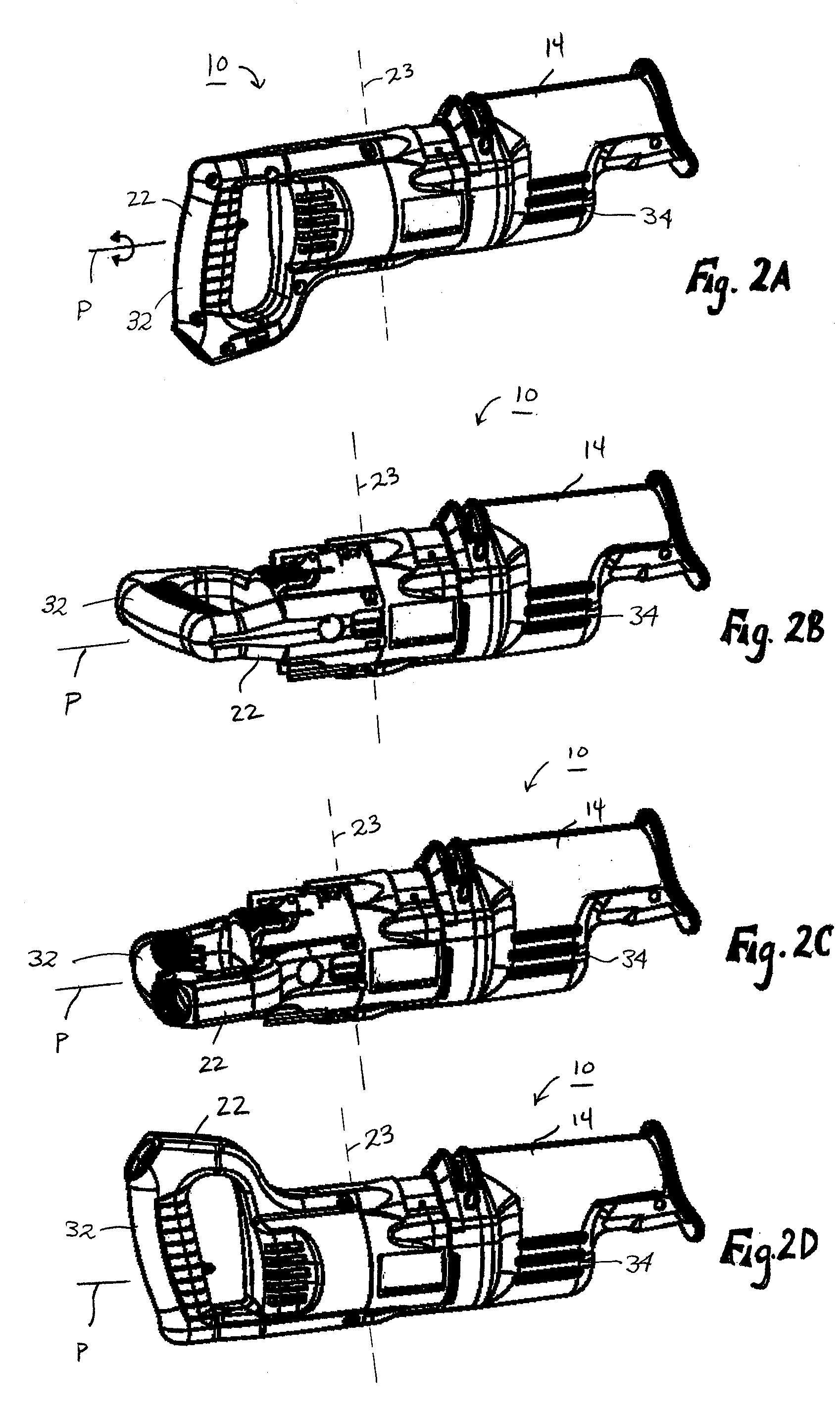 Handle arrangement for a power tool