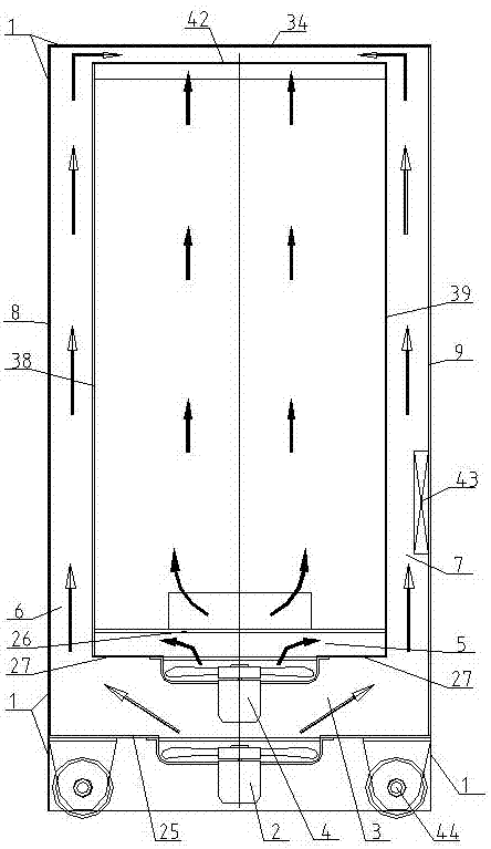 Device used for energy storage heating, sterilizing and PM2.5 reducing through off-peak power and used for small-sized apartment