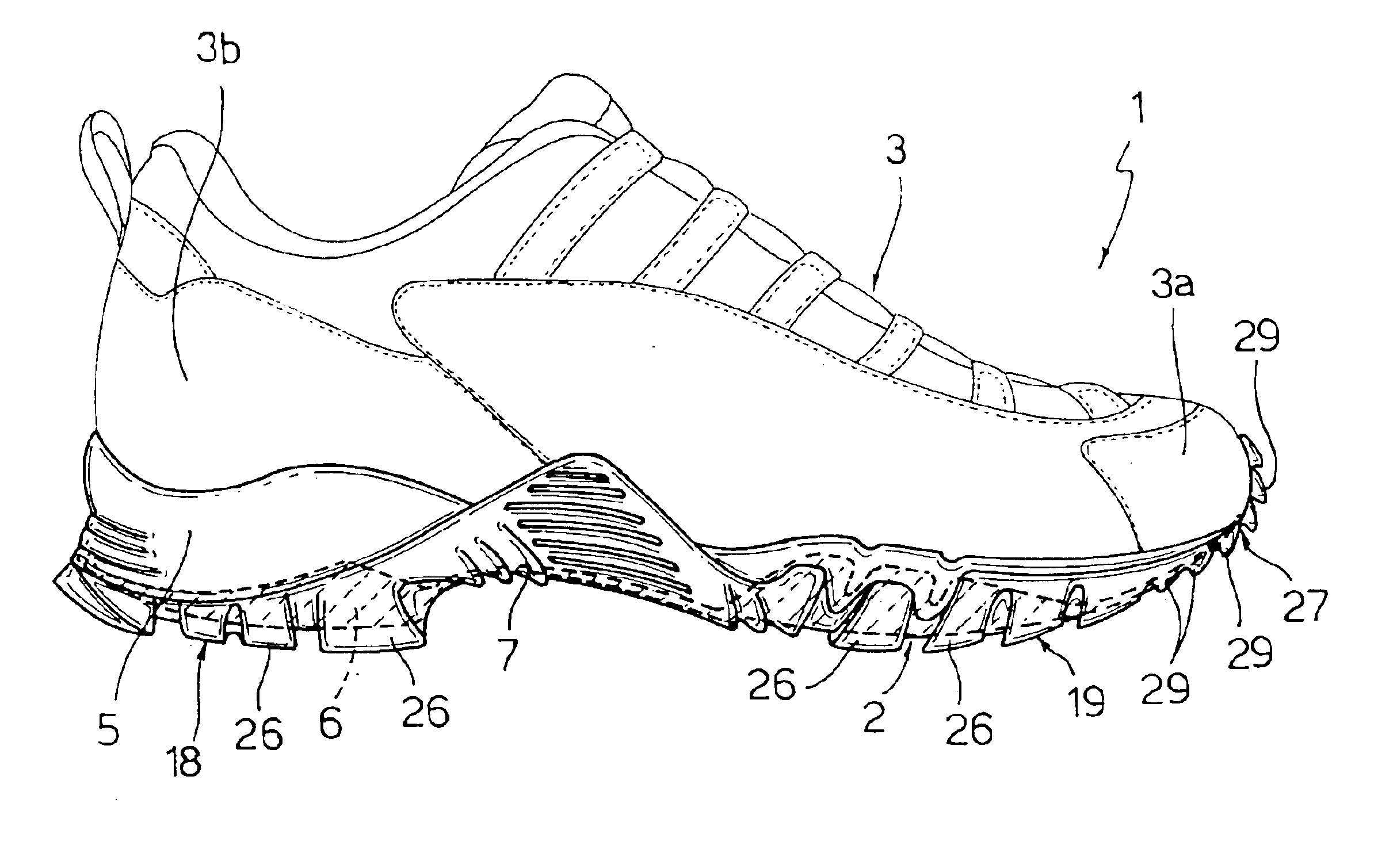 Sports shoe sole