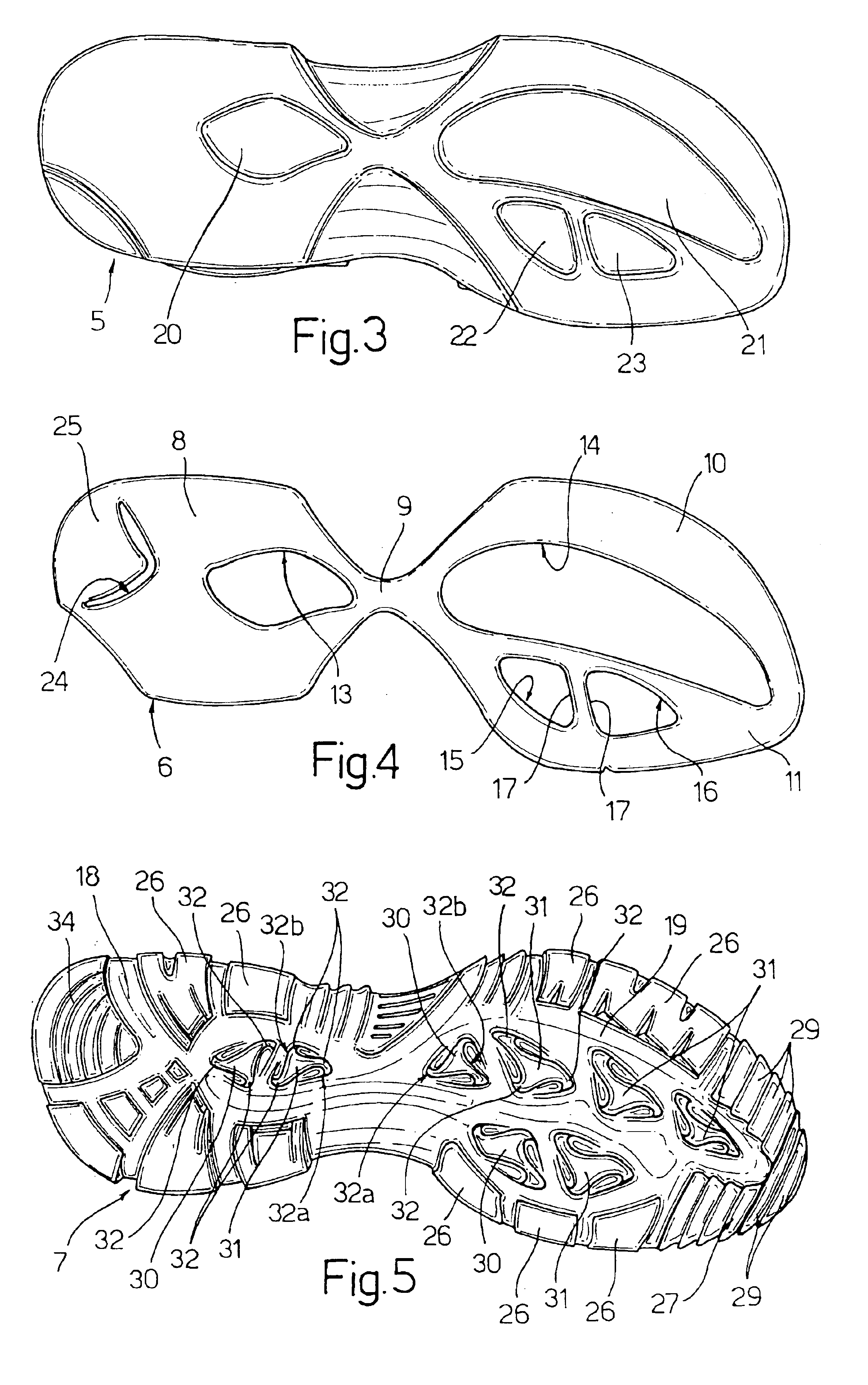 Sports shoe sole