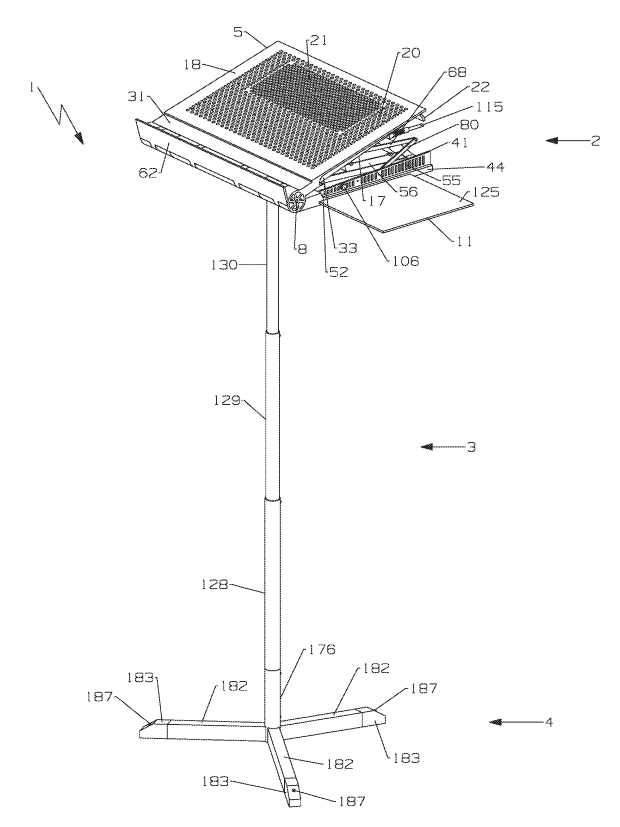 Multi-function travel-friendly workstation with cooling and ventilation