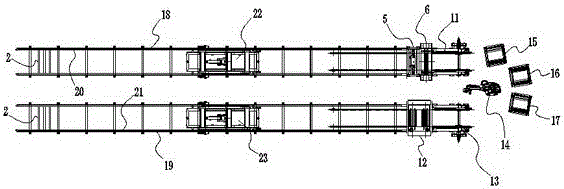 Robot stripping, patching, transfer device and method after zinc stripping and zinc stripping production line