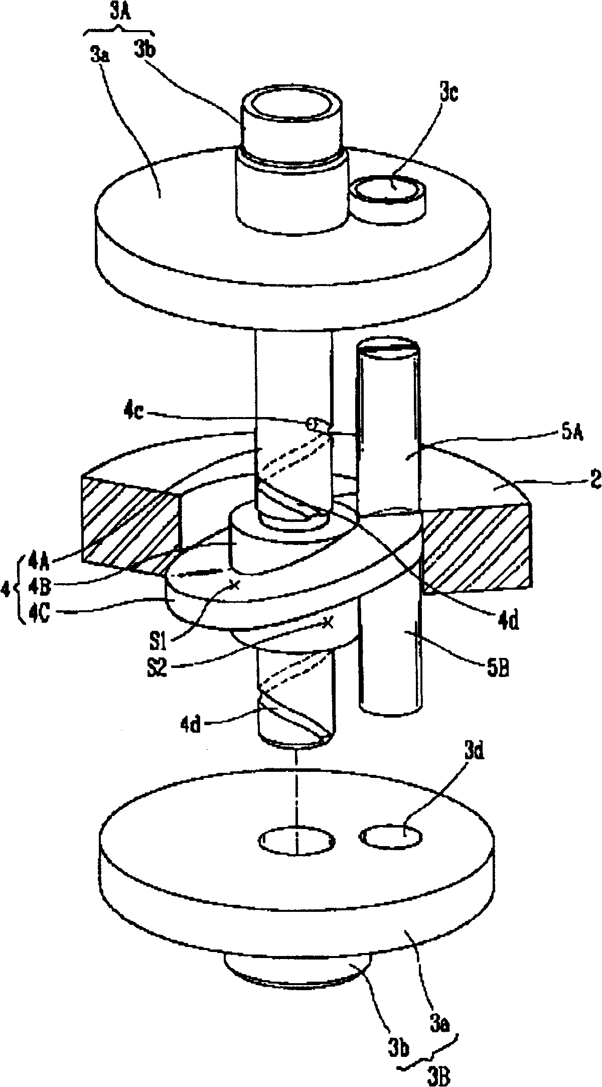 Lubricating structure for closed compressor baffle plate