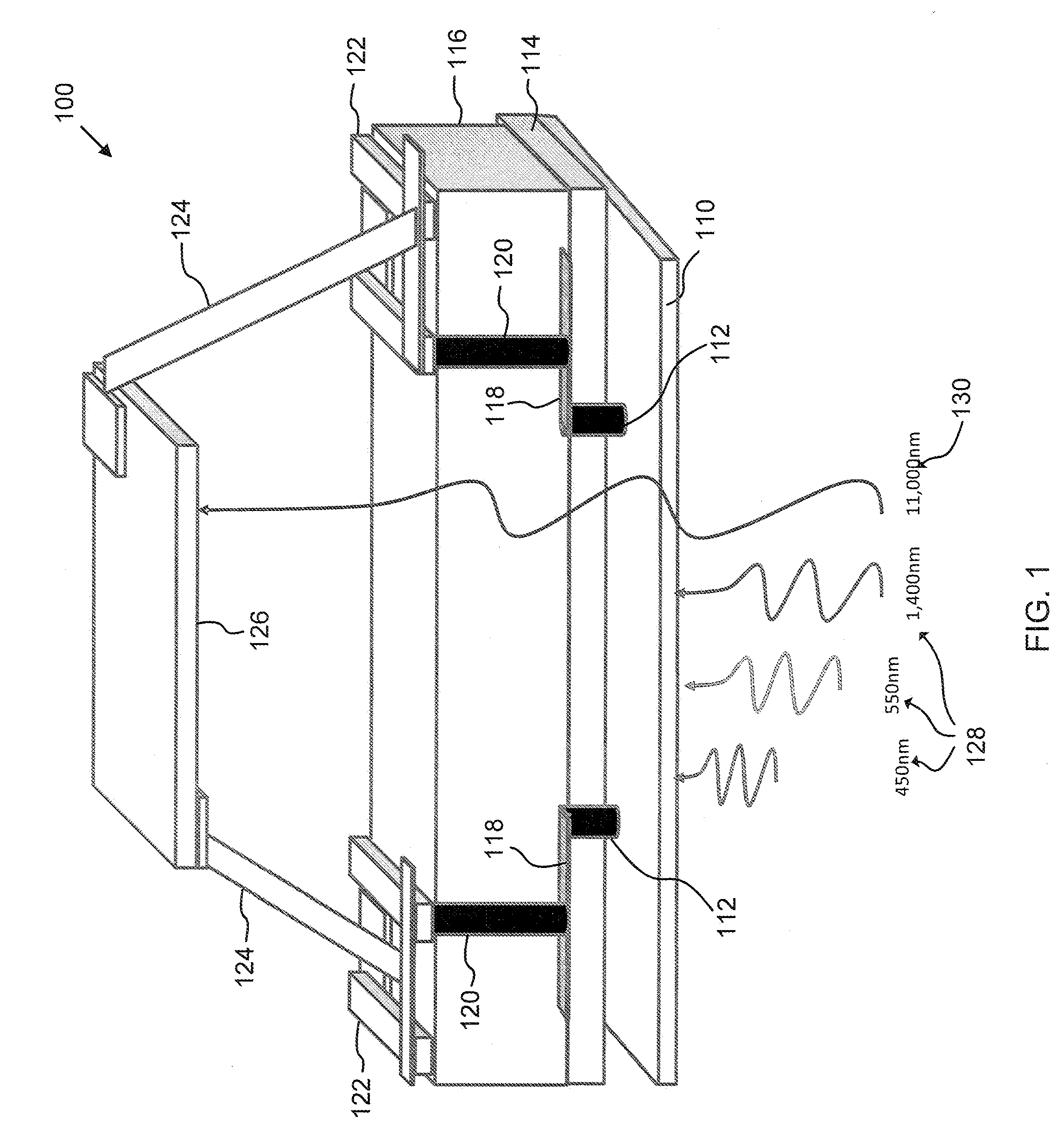 Wide spectral range hybrid image detector