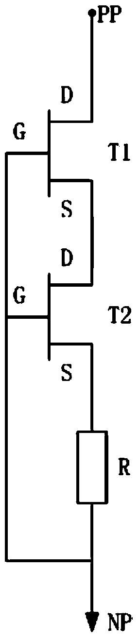 Two-end constant current device