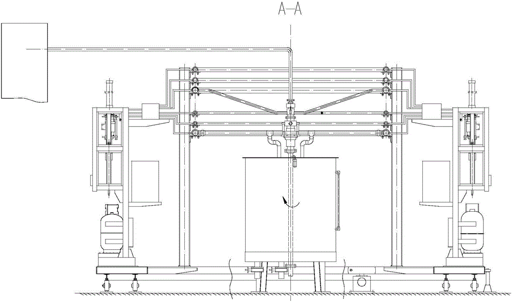 Intelligent rotating plate type quick hydrostatic test line for liquefied petroleum gas cylinders