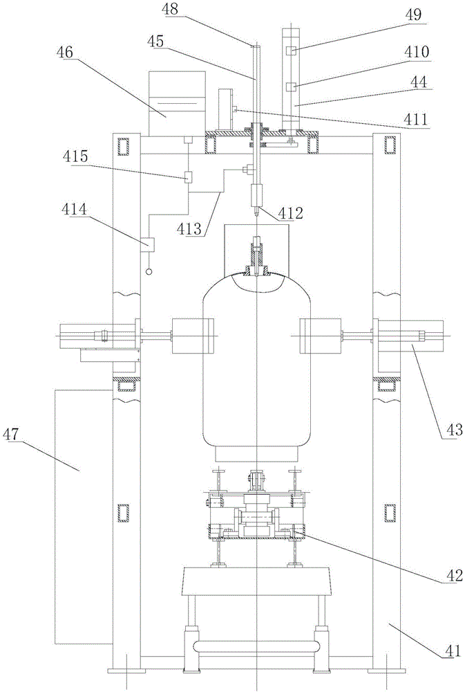 Intelligent rotating plate type quick hydrostatic test line for liquefied petroleum gas cylinders