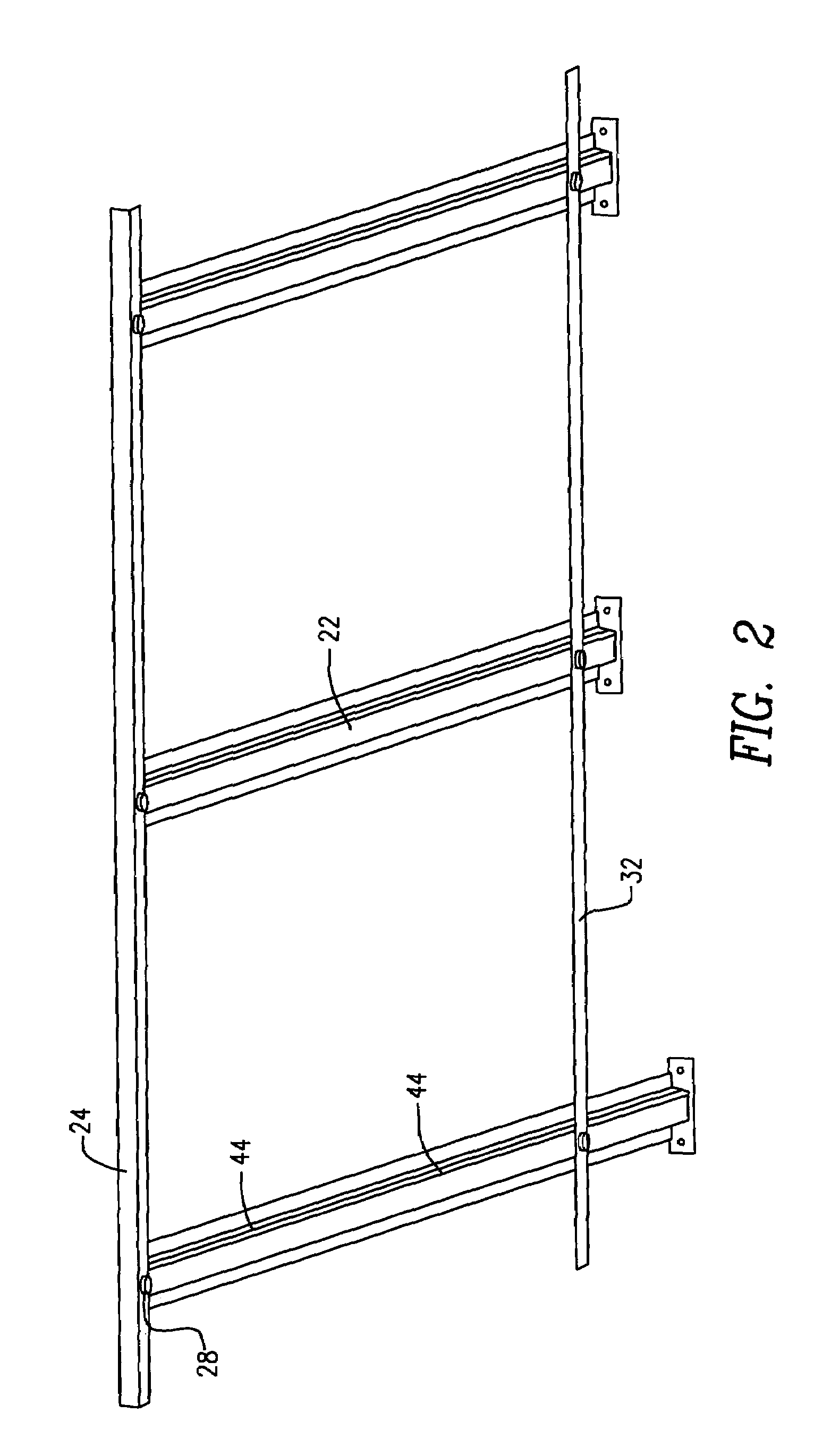 Rack and shelf system for cargo vehicles