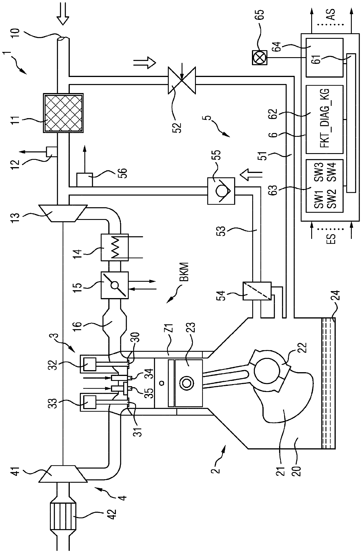 Method and device for diagnosing a crankcase ventilation line for an internal combustion engine