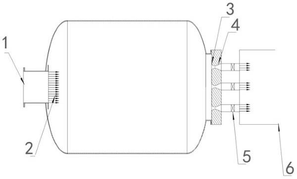 A low-pressure venturi group plane distribution structure and installation method