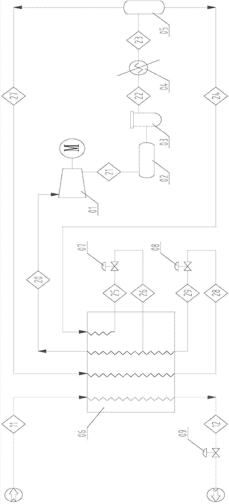 System and method for liquefying natural gas through multi-component refrigerant cycle refrigeration