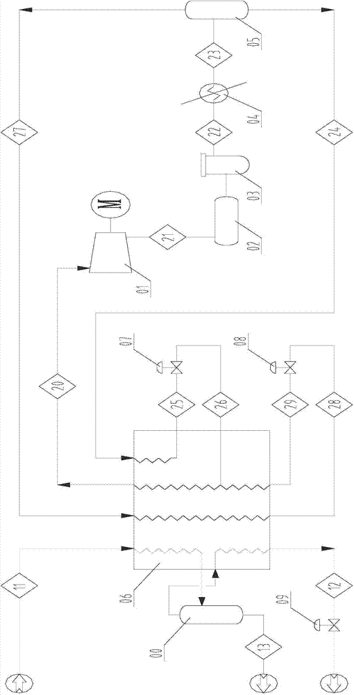 System and method for liquefying natural gas through multi-component refrigerant cycle refrigeration