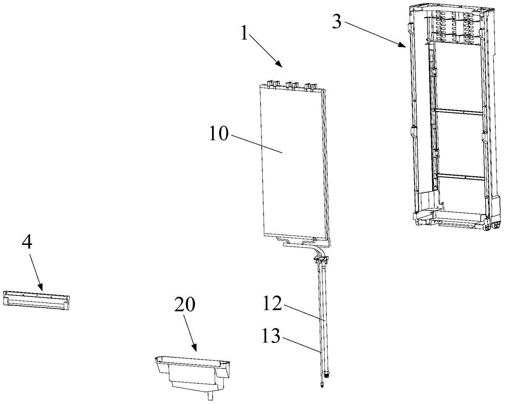 Evaporator components and air conditioner indoor units