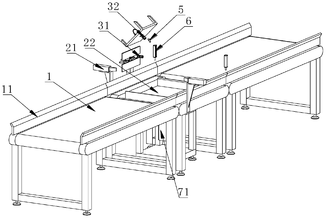 Detection device capable of identifying printer label defects