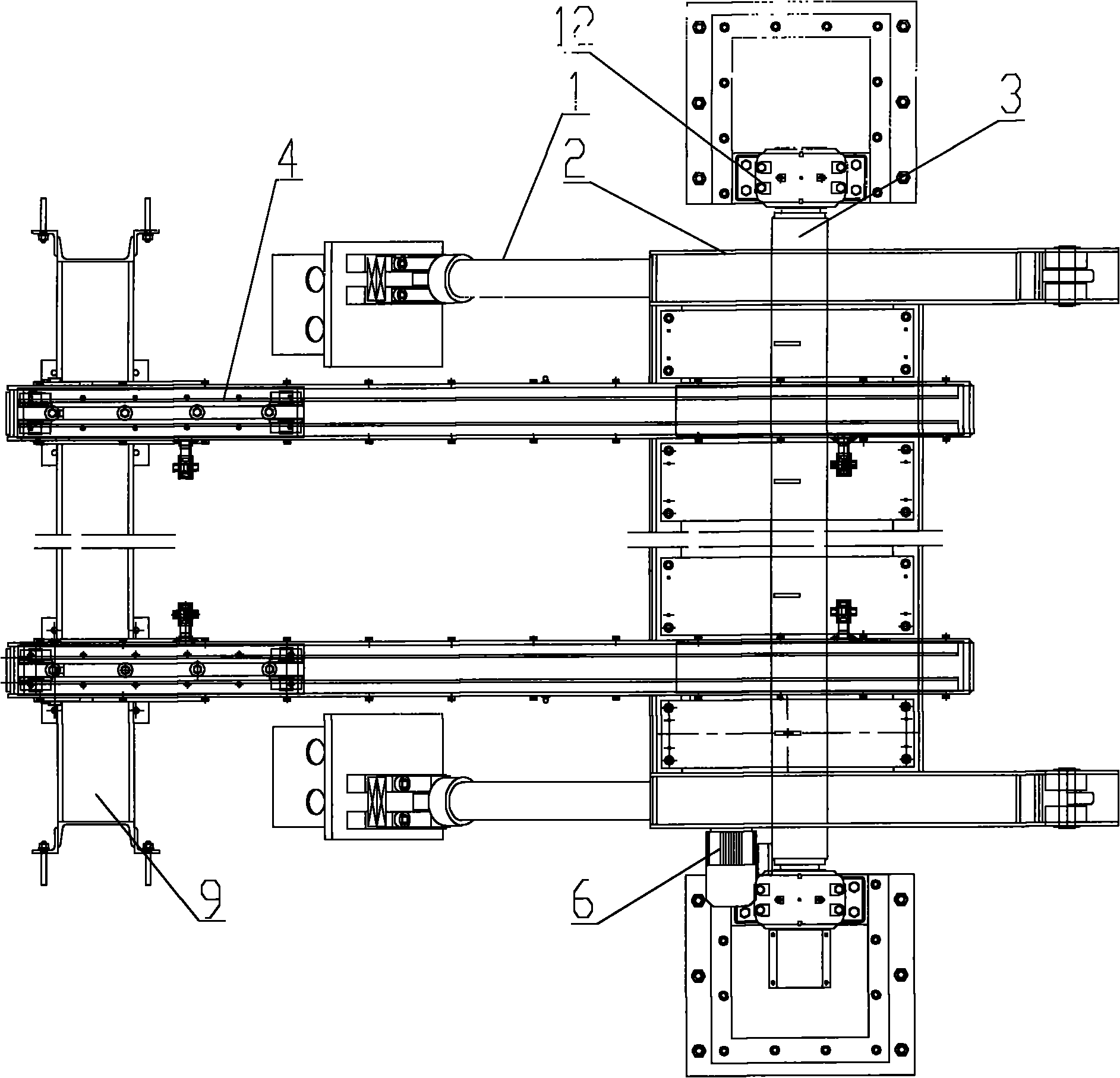 Mechanism for reversing and transferring aluminium ingots discharged from aluminium slab ingot heating /soaking pit furnace