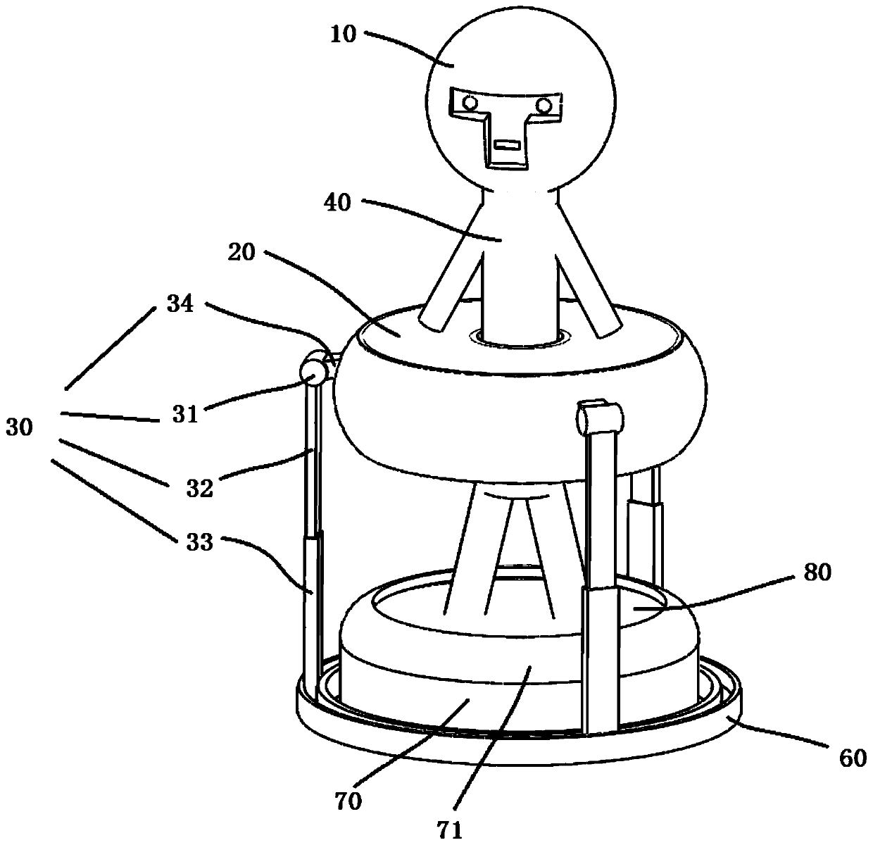 Omni-directional movement device based on virtual reality