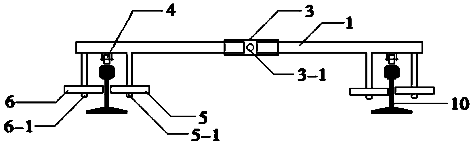 Track gauge correction method for double-block type ballastless track construction