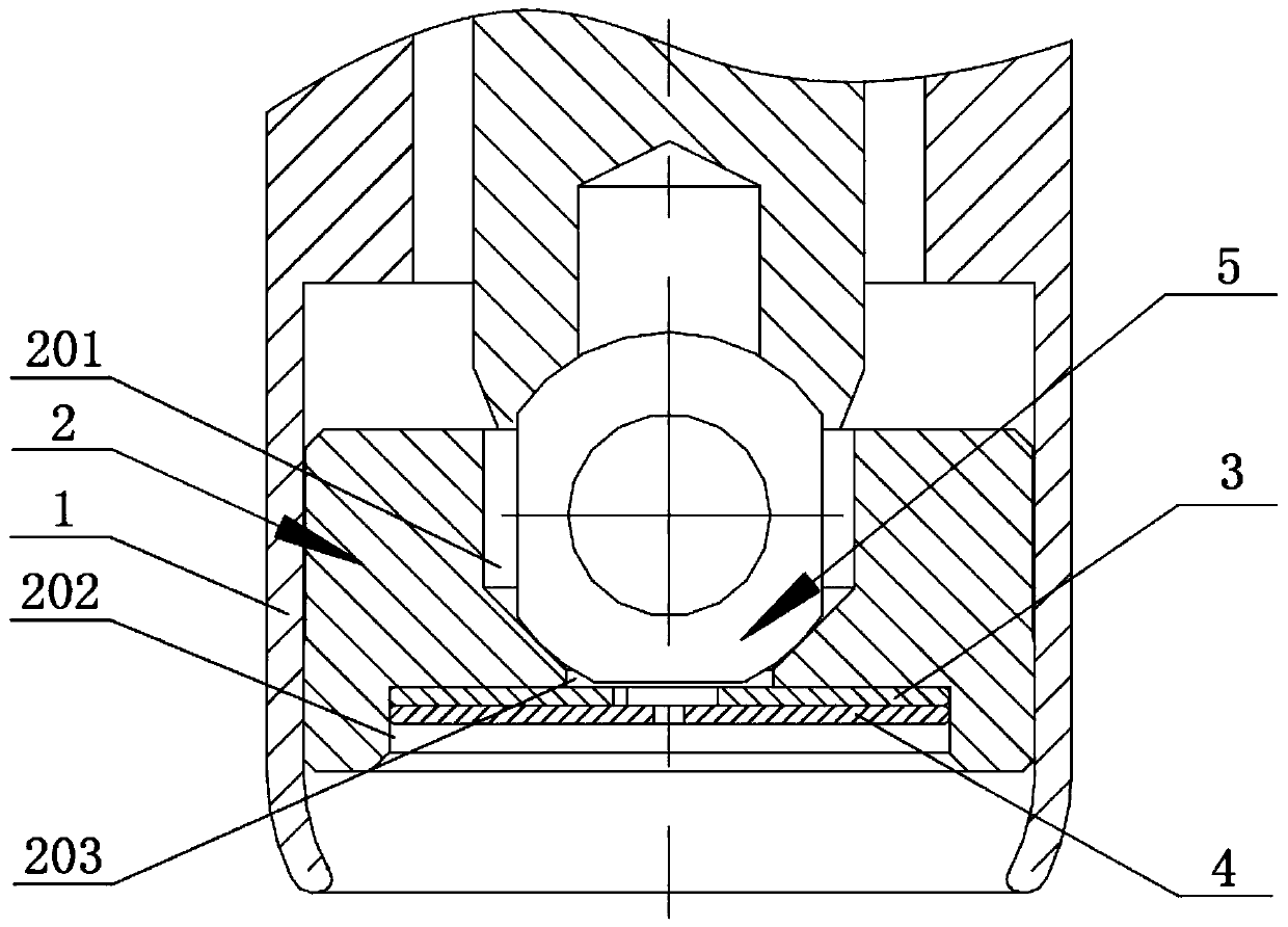 A single-hole atomizing fuel injector and its swirl atomizing structure