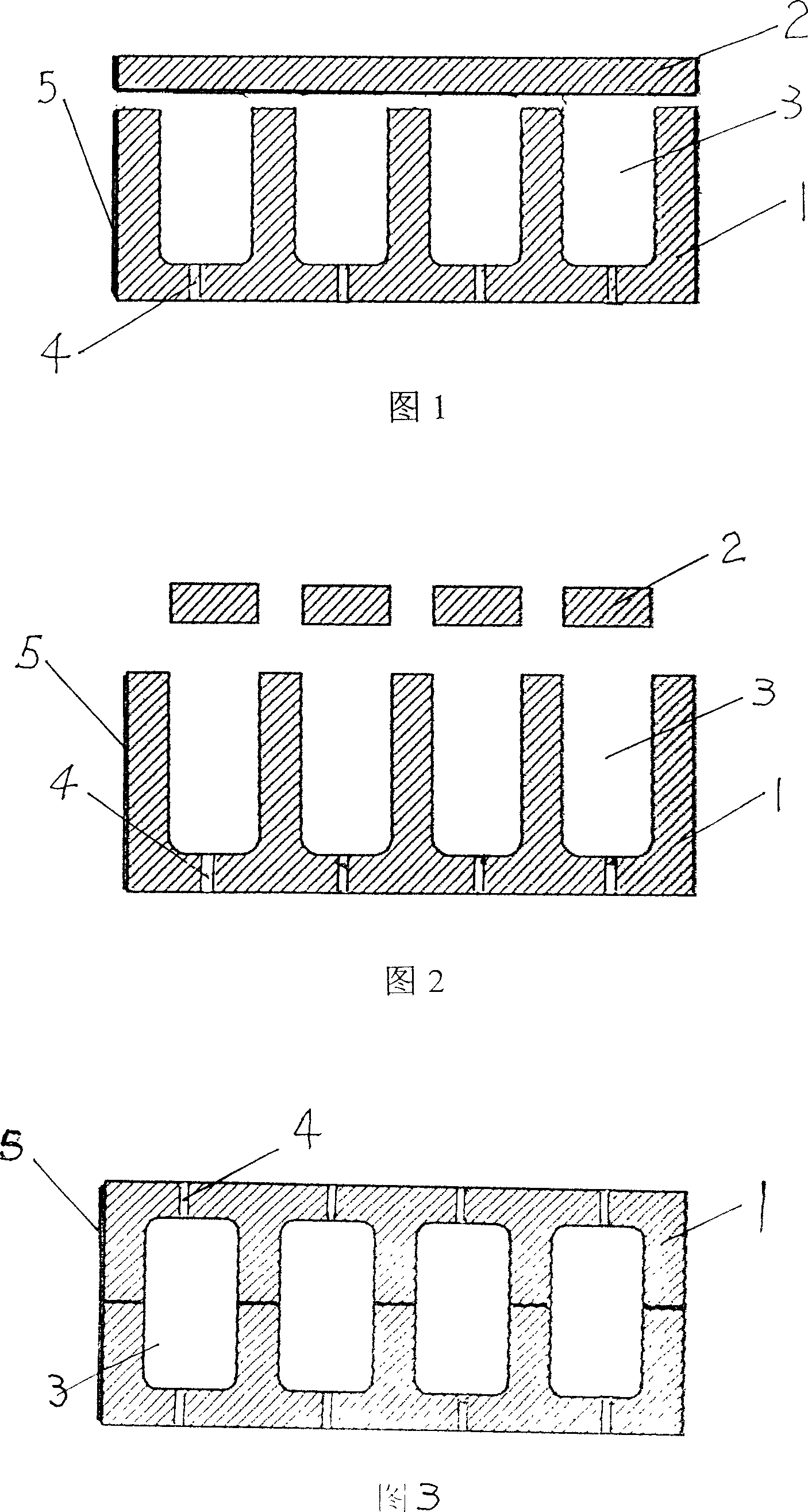 Hollow glazed-face acid-resistant brick