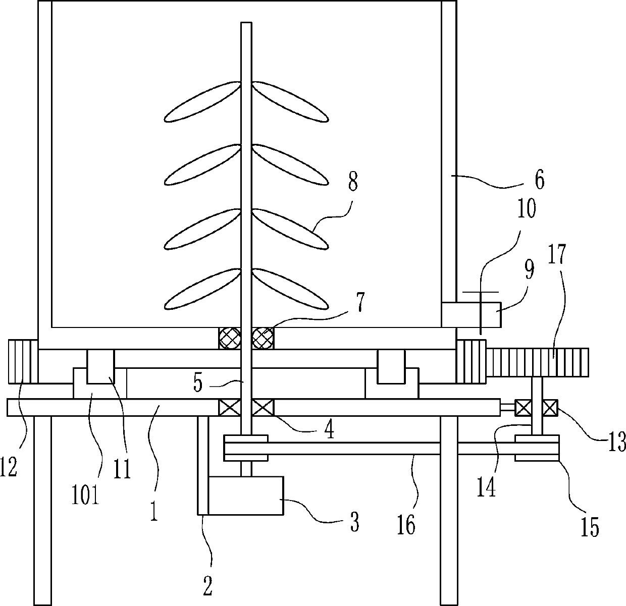 Rotary lift type mixing equipment for lithium battery cell paste