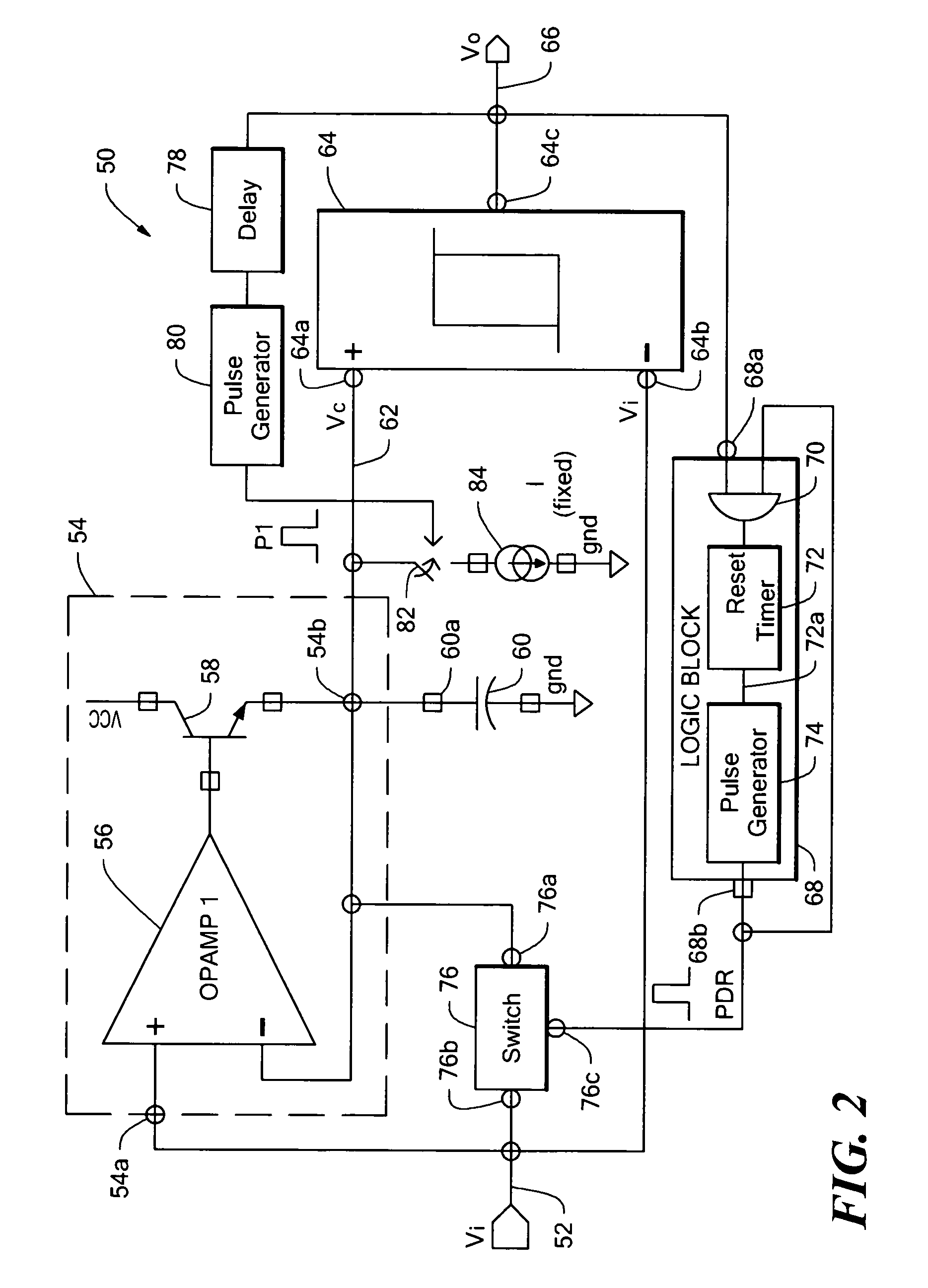 Track-and-hold peak detector circuit