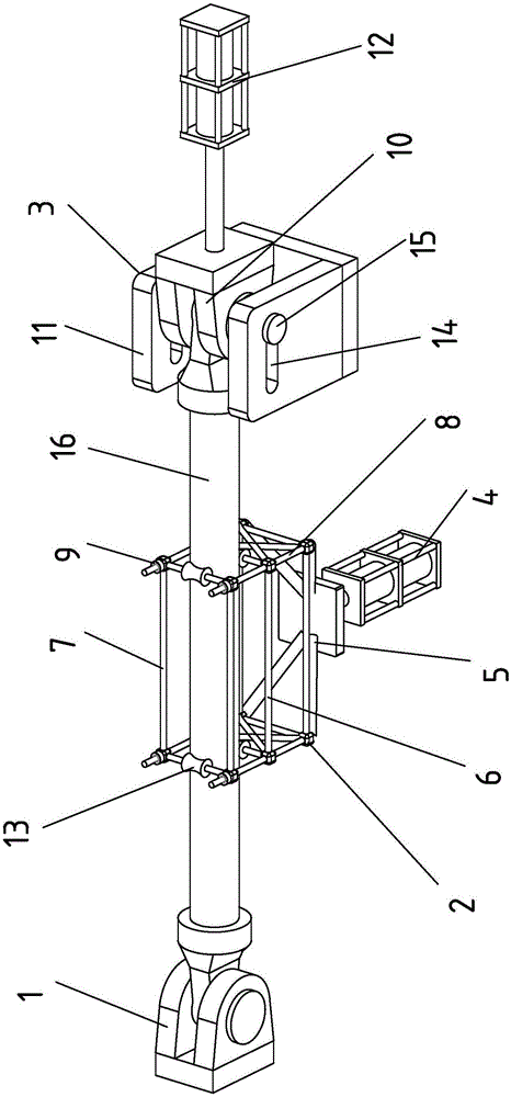 Oceanographic engineering flexible tube cable stretching bending combination experimental facility and experimental method