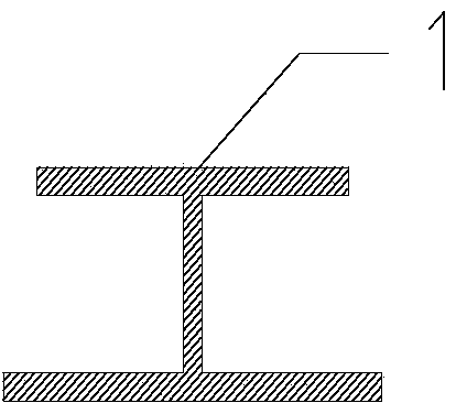 Combination hidden beam of pre-buried profile steel