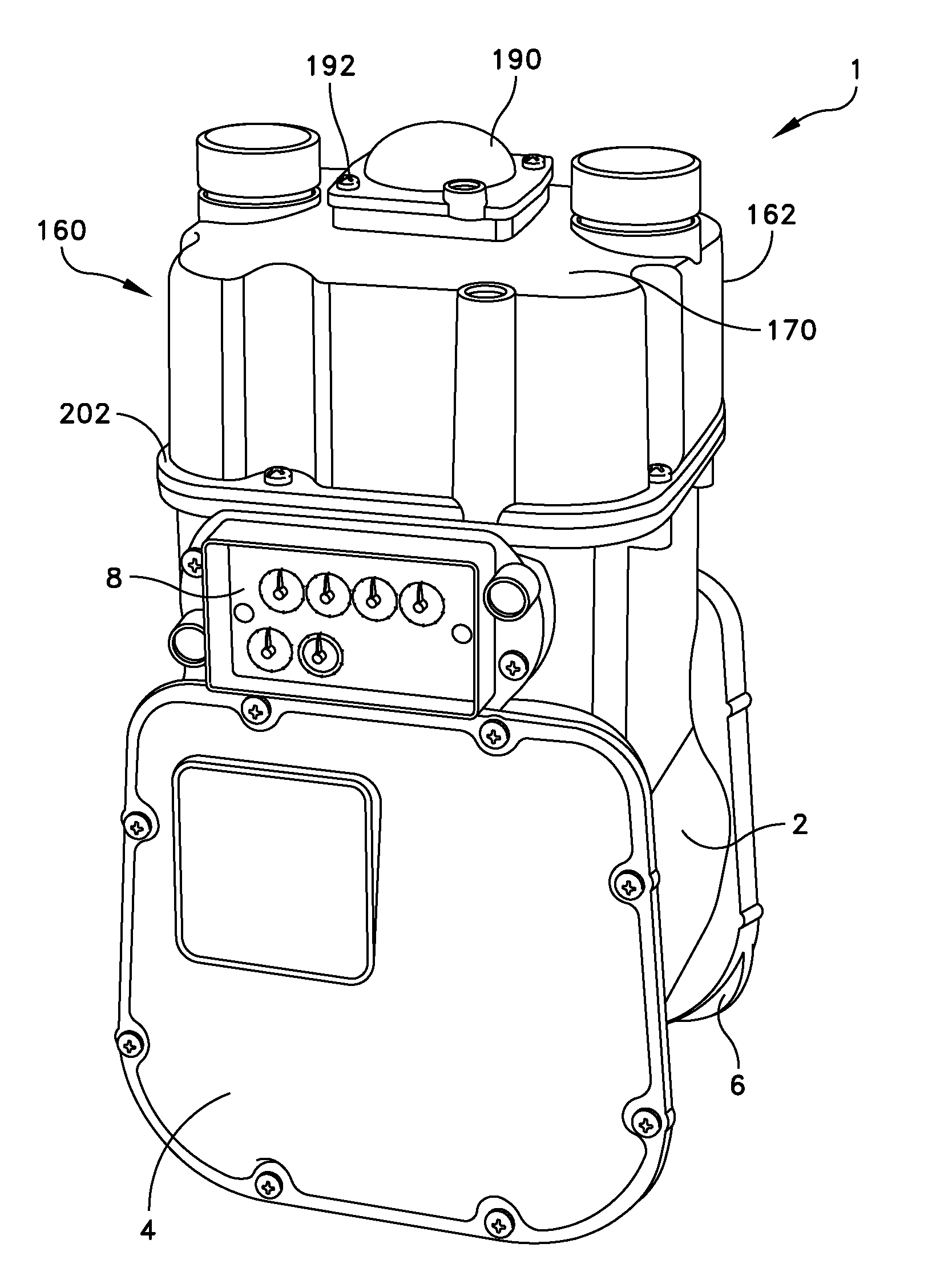 Remote shut-off gas meter