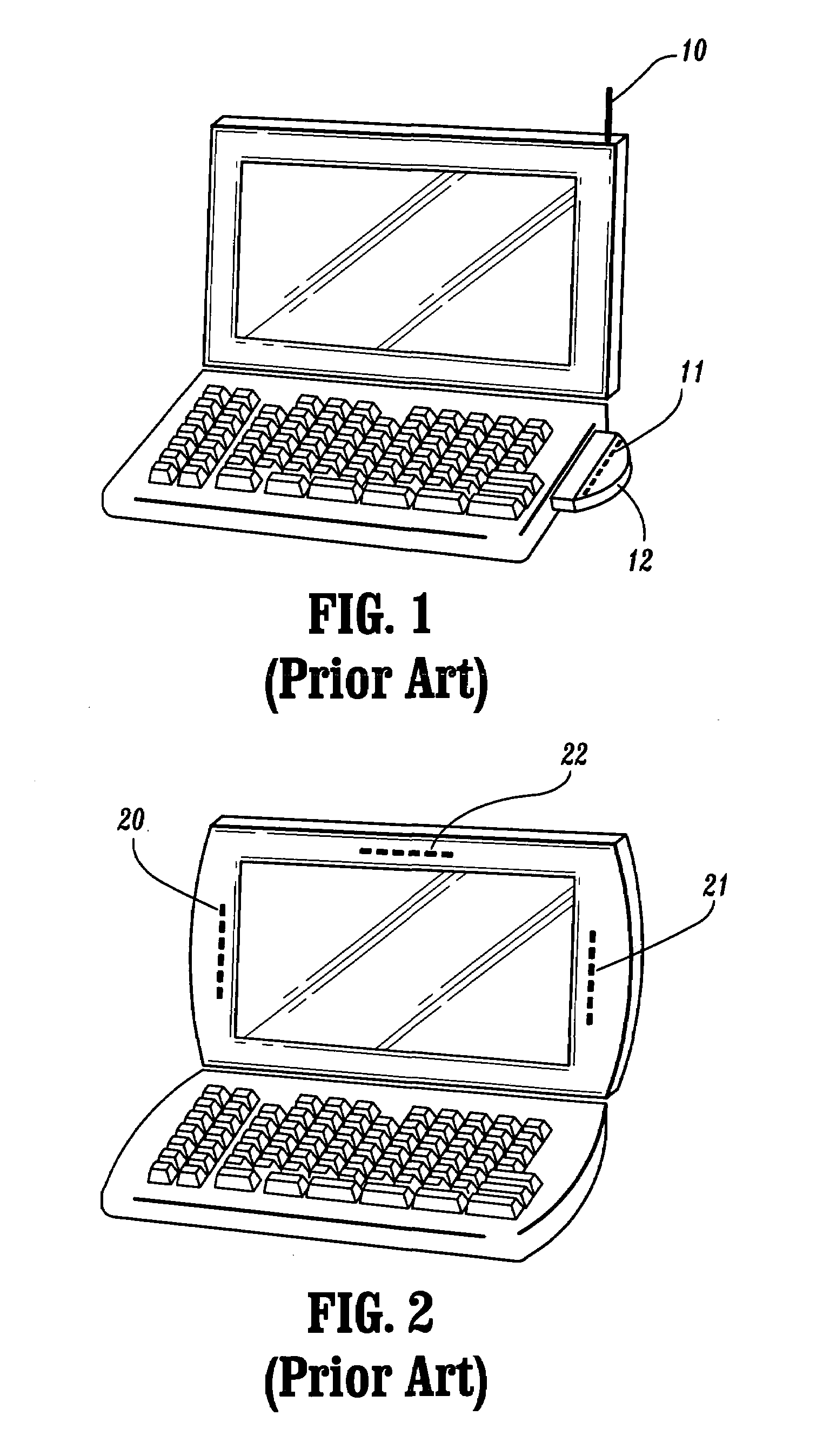 Integrated multiband antennas for computing devices