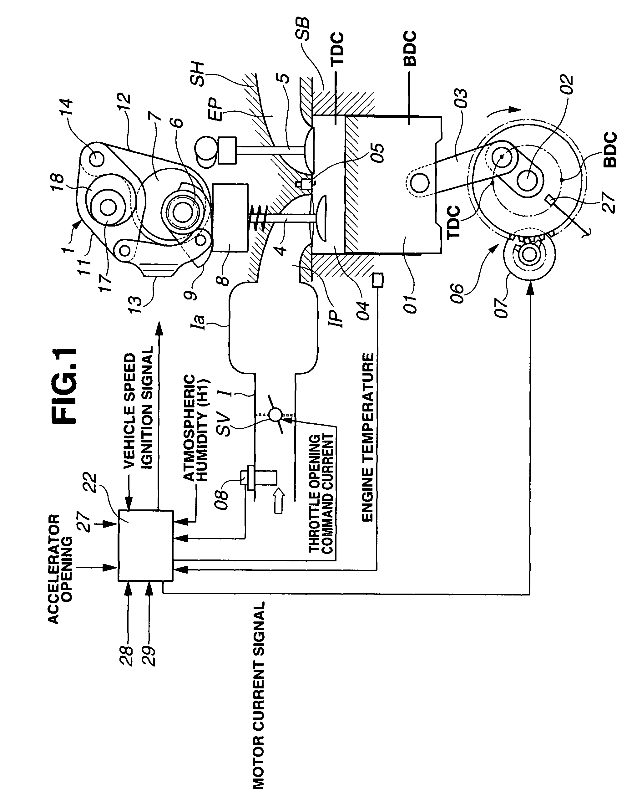 Variable valve actuating apparatus and process for internal combustion engine