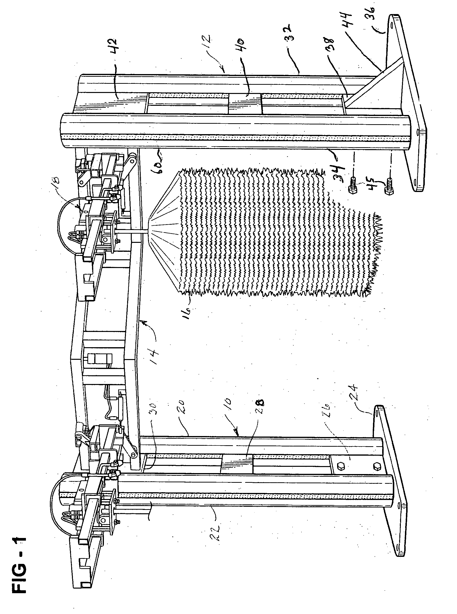 Support structure for car wash components