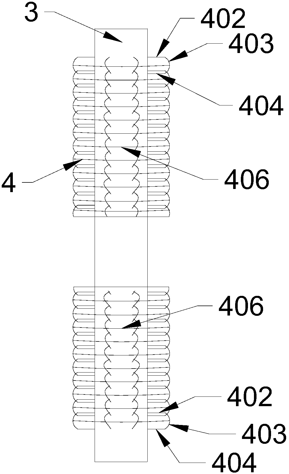 Heating furnace waste heat power generation system with vertical low-resistance heat pipes