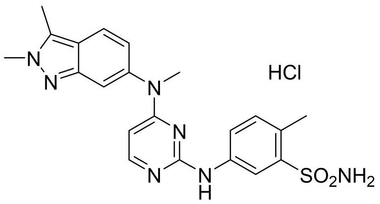 A kind of synthetic method of pazopanib hydrochloride crude drug trimer impurity