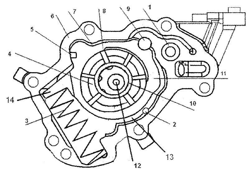 Variable control method for one-stage variable oil pump of engine and one-stage variable oil pump of engine