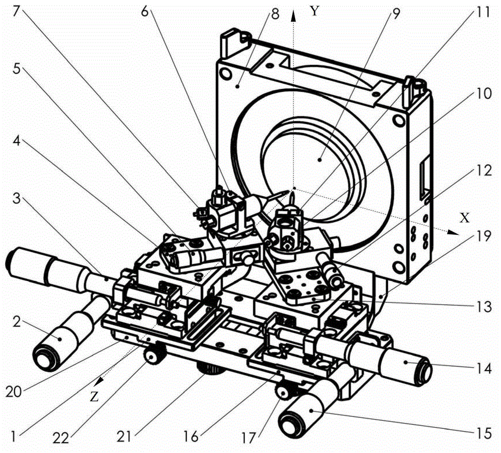 Adjustable device used for extractive electrospray ionization source