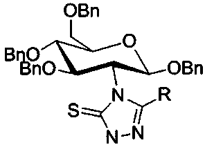 1,2,4-triazole-3-thione derivative containing glucosamine molecule and its preparation method and use