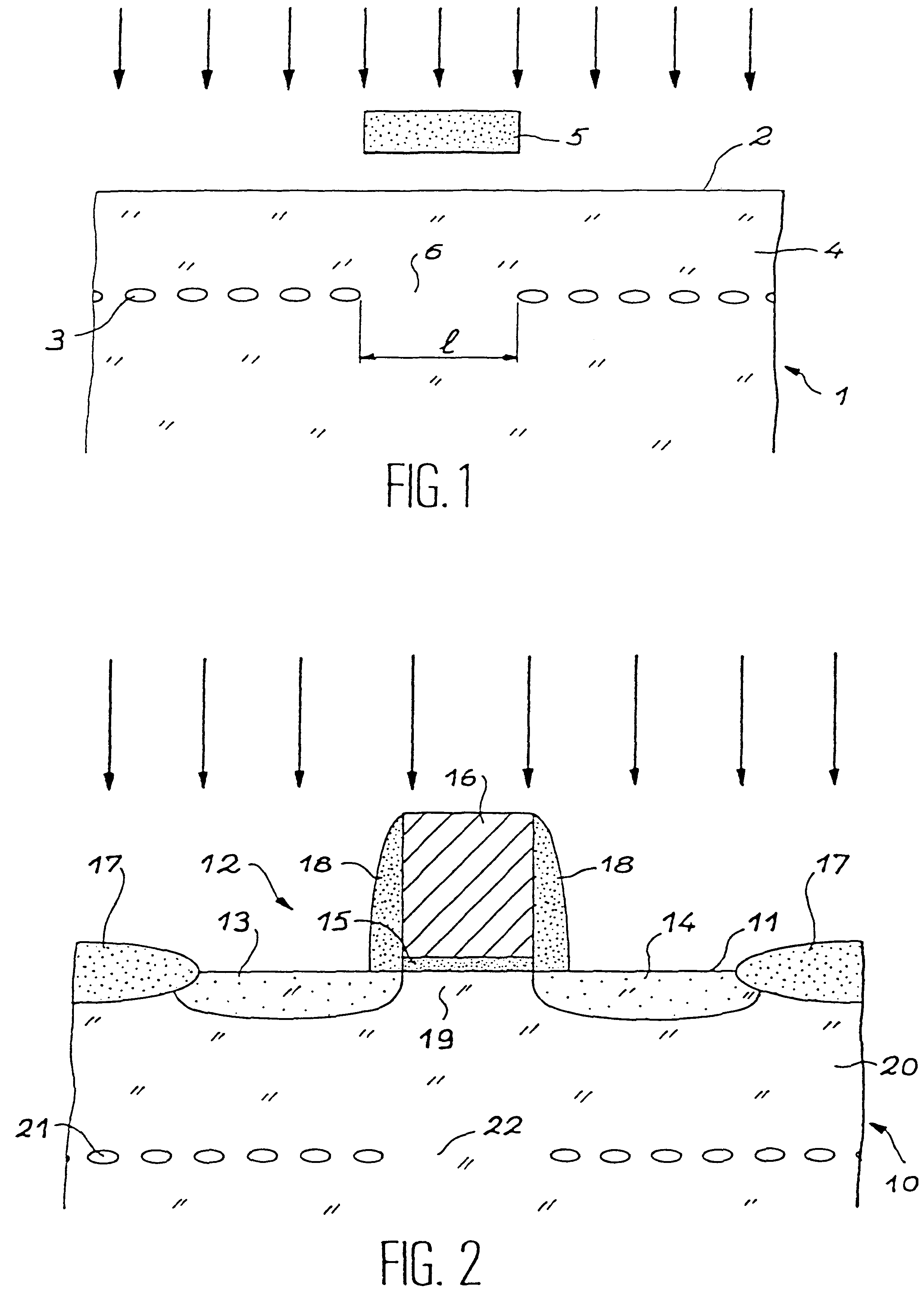 Method for obtaining a thin film in particular semiconductor, comprising a protected ion zone and involving an ion implantation