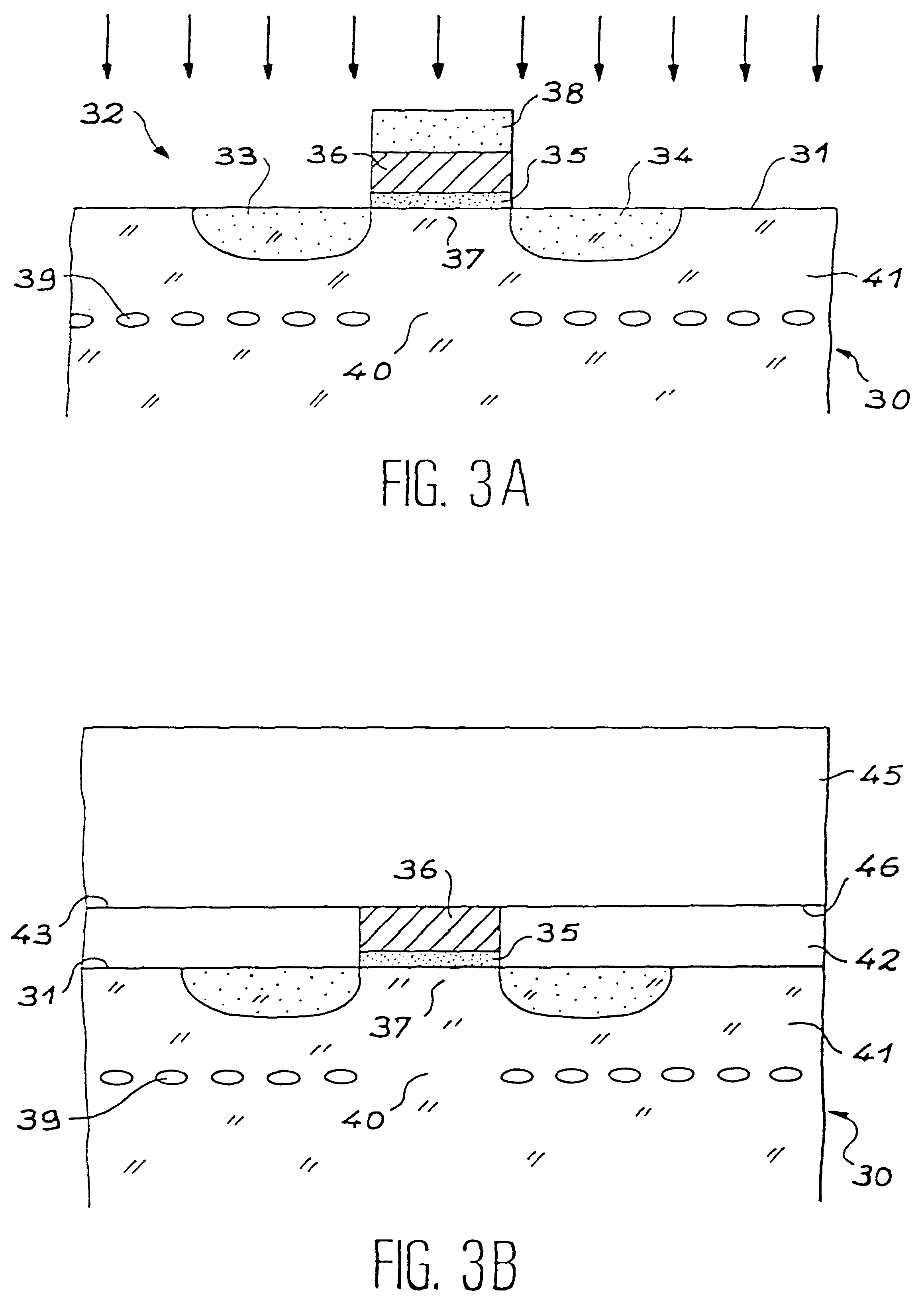 Method for obtaining a thin film in particular semiconductor, comprising a protected ion zone and involving an ion implantation