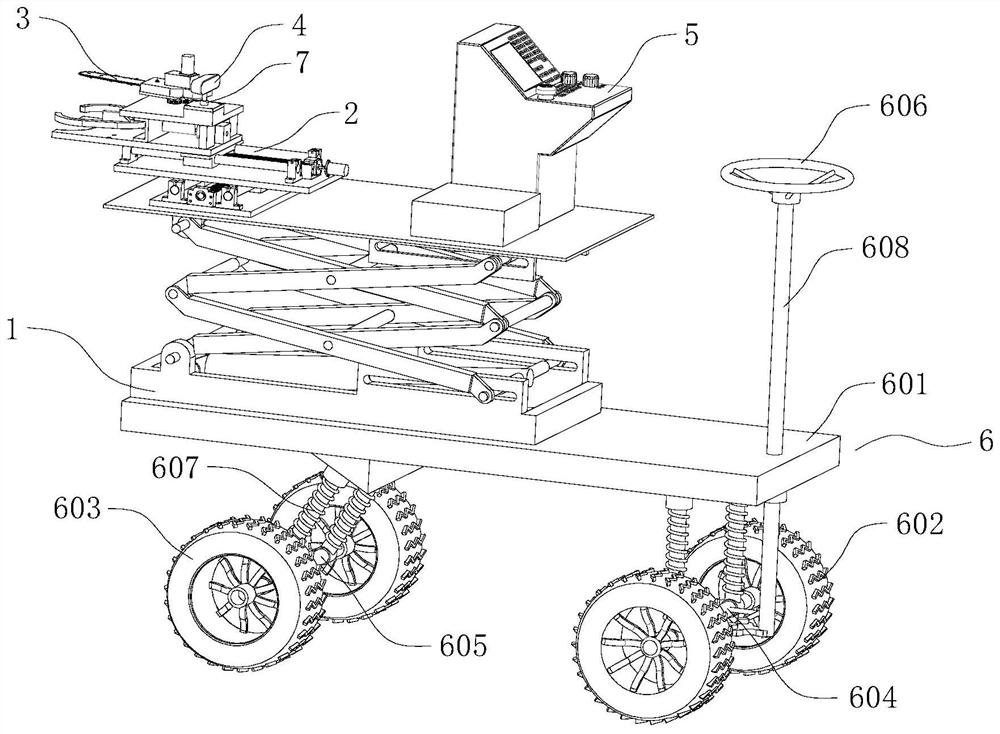 Banana picking device and picking method based on depth vision