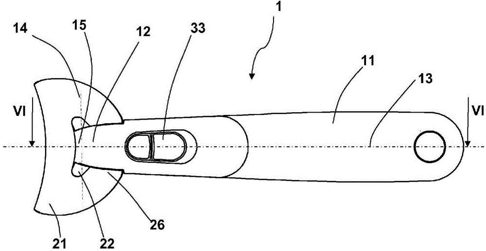 Removable handle engaging with a shank