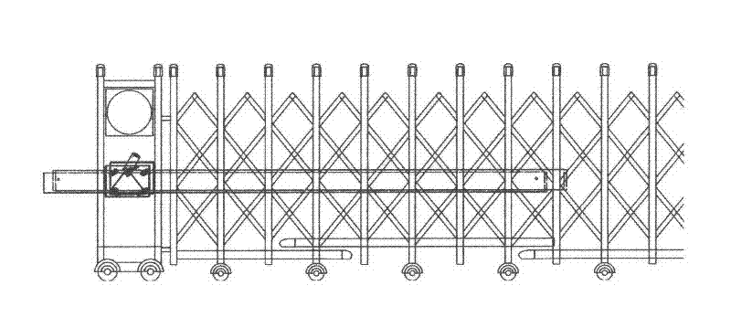 Mounting structure of straight retractable door combined with retractable barrier