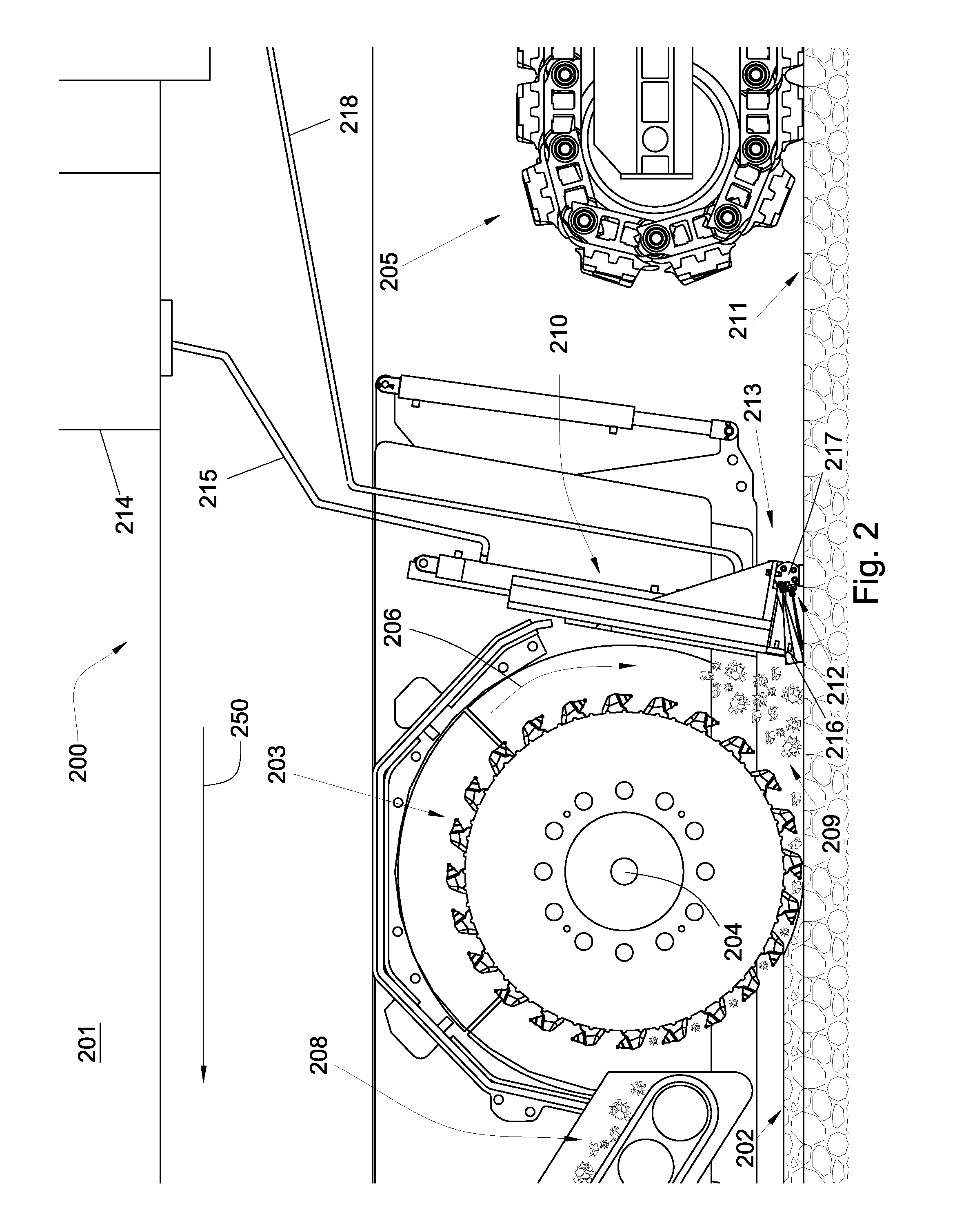 Milling machine with cleaning moldboard