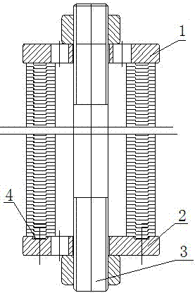 Quenching clamp of stationary integrated ring