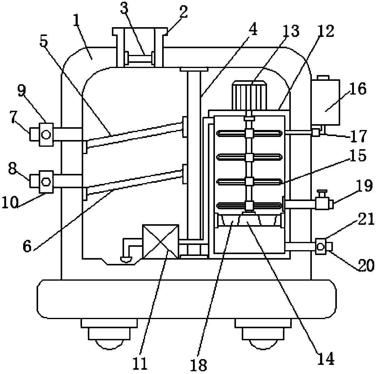 Sewage treatment device for water conservancy building