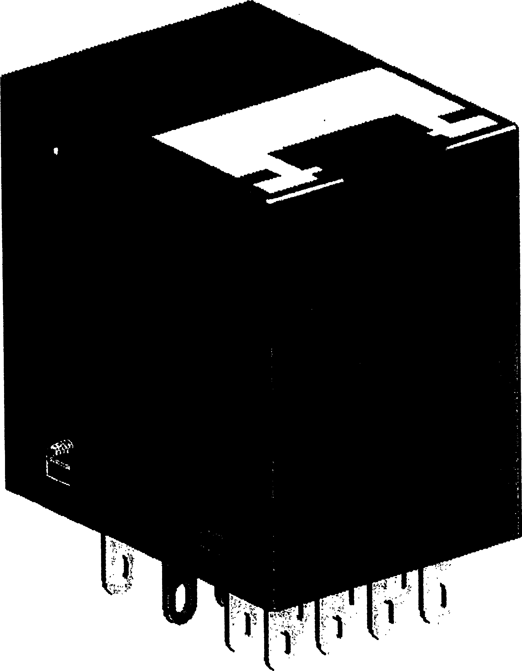 Low height small-sized large power multiple contacts AC-DC electromagnetic relay with a winding shaft pushing mechanism