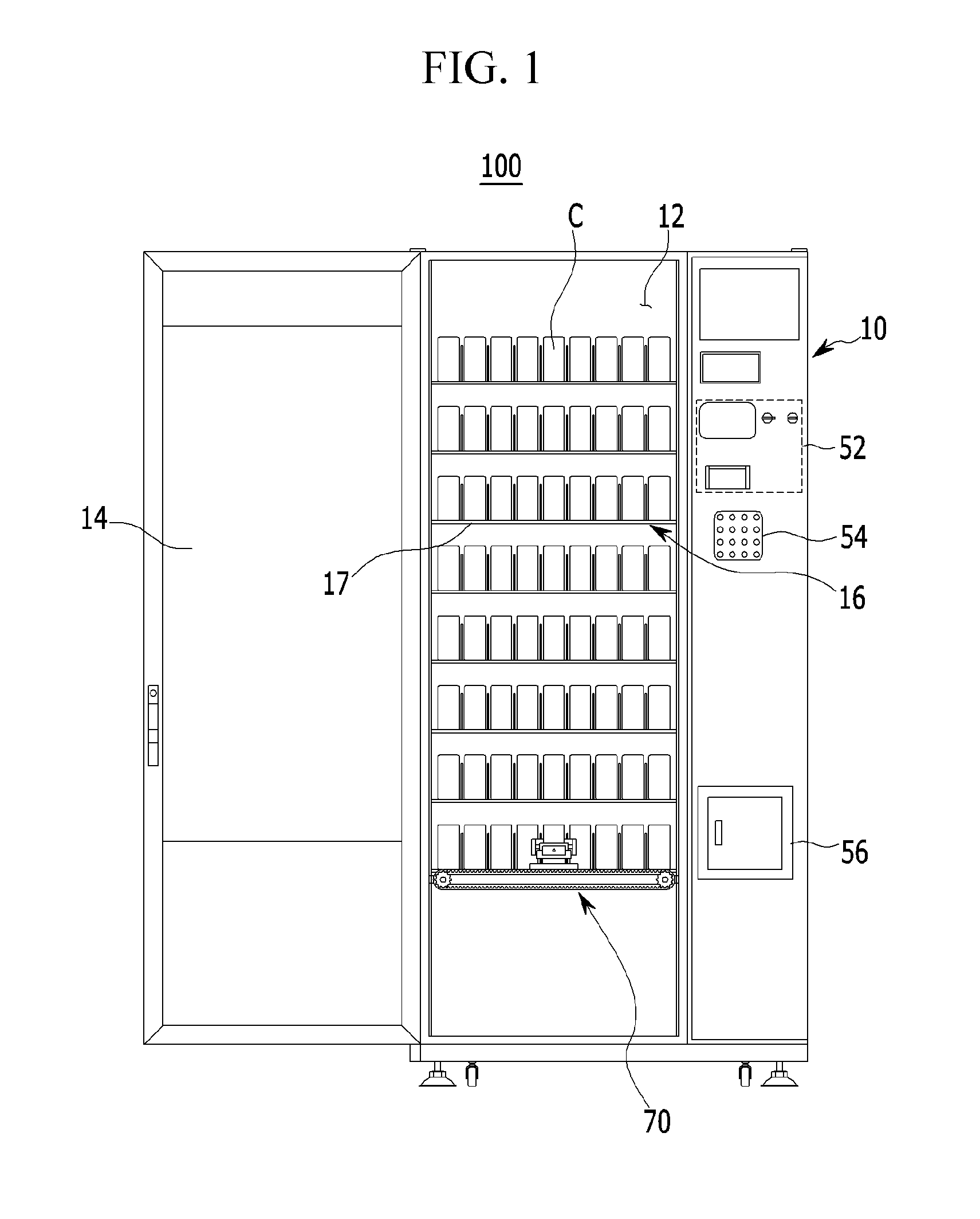 Beverage vending machine and method for controlling temperature of vending machine