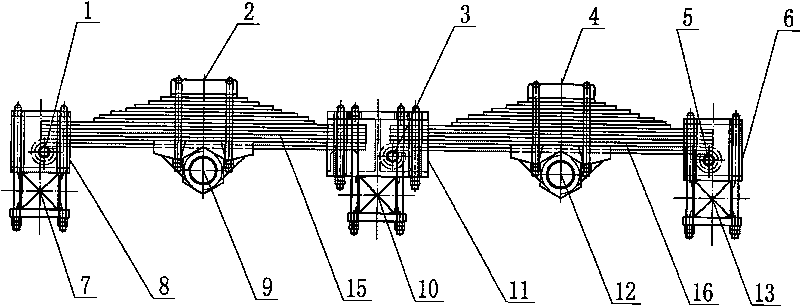 Suspension device of semitrailer