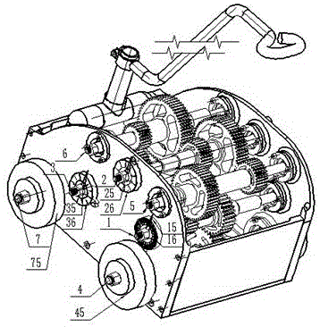 Pure mechanical type three-dial kilometer metering car for distance measurement