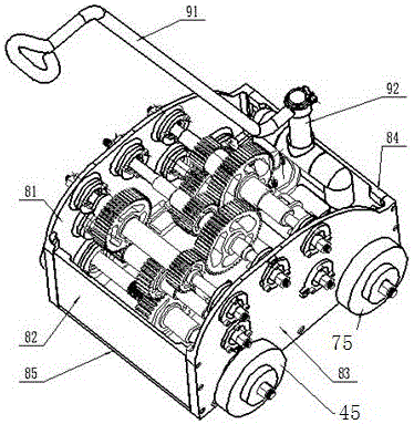 Pure mechanical type three-dial kilometer metering car for distance measurement